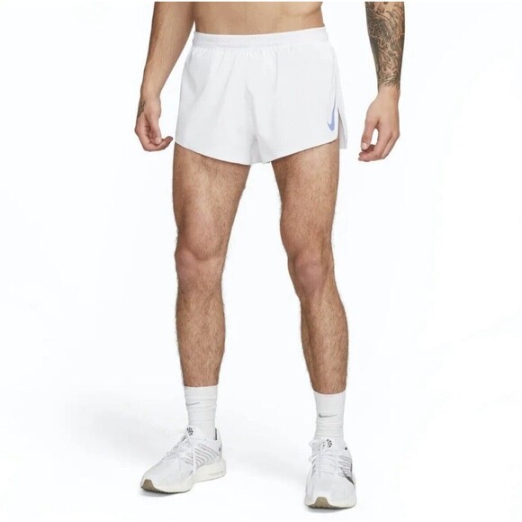 Nike Dri-FIT ADV AeroSwift 2" Racing Mens Size XL Shorts White CJ7837-100 New - Picture 2 of 7